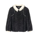 シャネル CHANEL パール付き 衣料品 アウター ナイロン ウール ブラック系 P57533V31995 【中古】