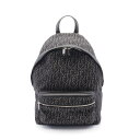 ディオール Dior オブリーク ジャカード リュックサック バックパック バッグ キャンバス レザー ネイビー系 / ブラック系 1VOBA088YKY 【中...