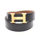 エルメス HERMES コンスタンス ベルト 衣料品 カーフ(牛革) トゴ ボックスカーフ ブラック系 / ブラウン系 【中古】