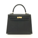 エルメス HERMES ケリー25 ハンドバッグ バッグ レザー ヴォーエプソン ヴォーエプソン ブラック系 038416CC 【中古】