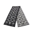 ルイ・ヴィトン LOUIS VUITTON エシャルプ モノグラム マウンテン マフラー 衣料品 カシミヤ ブラック系 / グレー系 M77135 【中古】