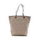 グッチ GUCCI GGキャンバス トートバッグ バッグ キャンバス レザー ベージュ系 / ブラウン系 31243 【中古】(4)