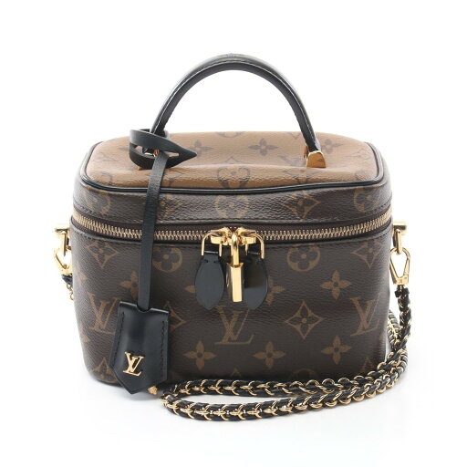 ルイ・ヴィトン LOUIS VUITTON ヴァニティ NV PM ハンドバッグ バッグ PVCコーティングキャンバス レザー モノグラム・リバース ブラウン系 / ブラック系 M45165 【中古】 ルイ・ヴィトン LOUIS VUITTON ヴァニティ NV PM ハンドバッグ バッグ PVCコーティングキャンバス レザー モノグラム・リバース ブラウン系 / ブラック系 M45165 【中古】