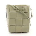 ボッテガヴェネタ BOTTEGA VENETA スモール カセット バケット ショルダーバッグ バッグ レザー グリーン系 680218VCQC42916 【中古】(4)