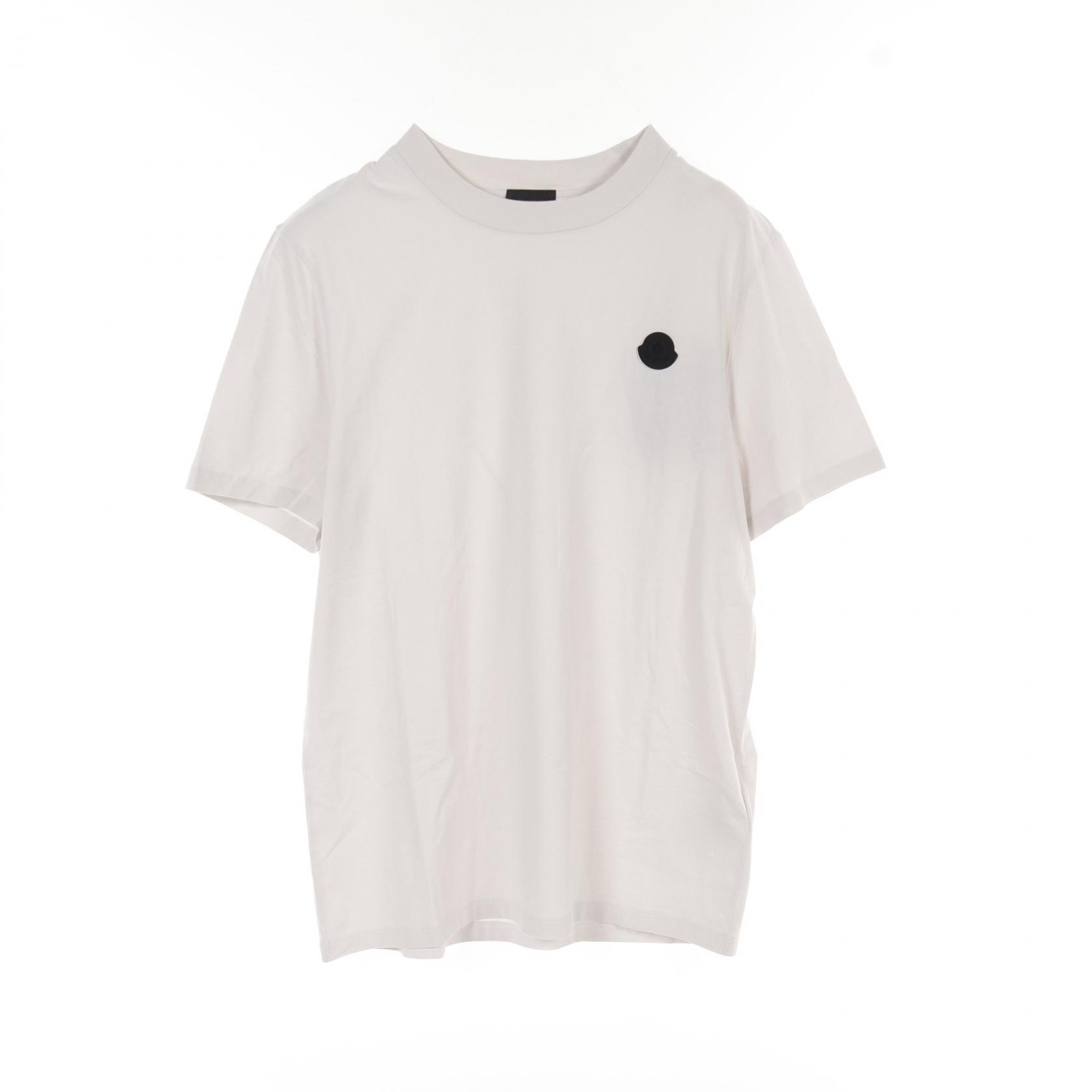 モンクレール MONCLER バーティカルラバーロゴ カットソー 衣料品 トップス コットン グレー系 8C00007 【中古】