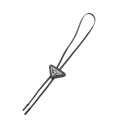 プラダ PRADA SAFFIANO TRIANG ネクタイ 衣料品 サフィアーノレザー ブラック系 2IC027 【中古】