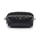 シャネル CHANEL マトラッセ ウエストバッグ ボディバッグ バッグ レザー ブラック系 【中古】