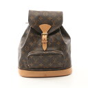 ルイ・ヴィトン LOUIS VUITTON モンスリMM モノグラム リュックサック バックパック バッグ PVCコーティングキャンバス レザー ブラウン系 M...