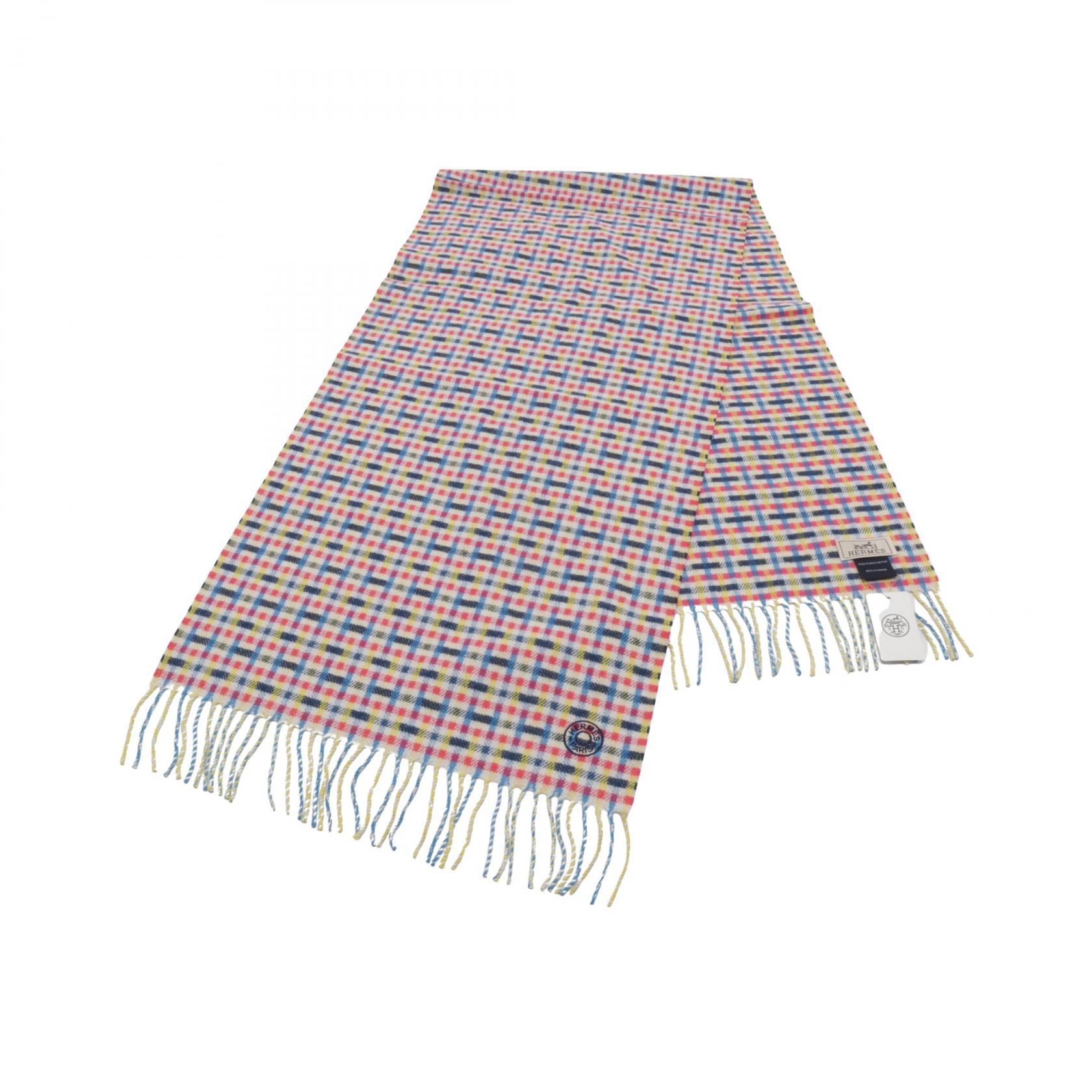 エルメス HERMES Hエコセ マフラー 衣料品 カシミヤ マルチカラー 【中古】