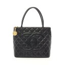 シャネル CHANEL 復刻トート トートバッグ バッグ キャビアスキン(グレインドカーフ) ブラック系 A01804 【中古】