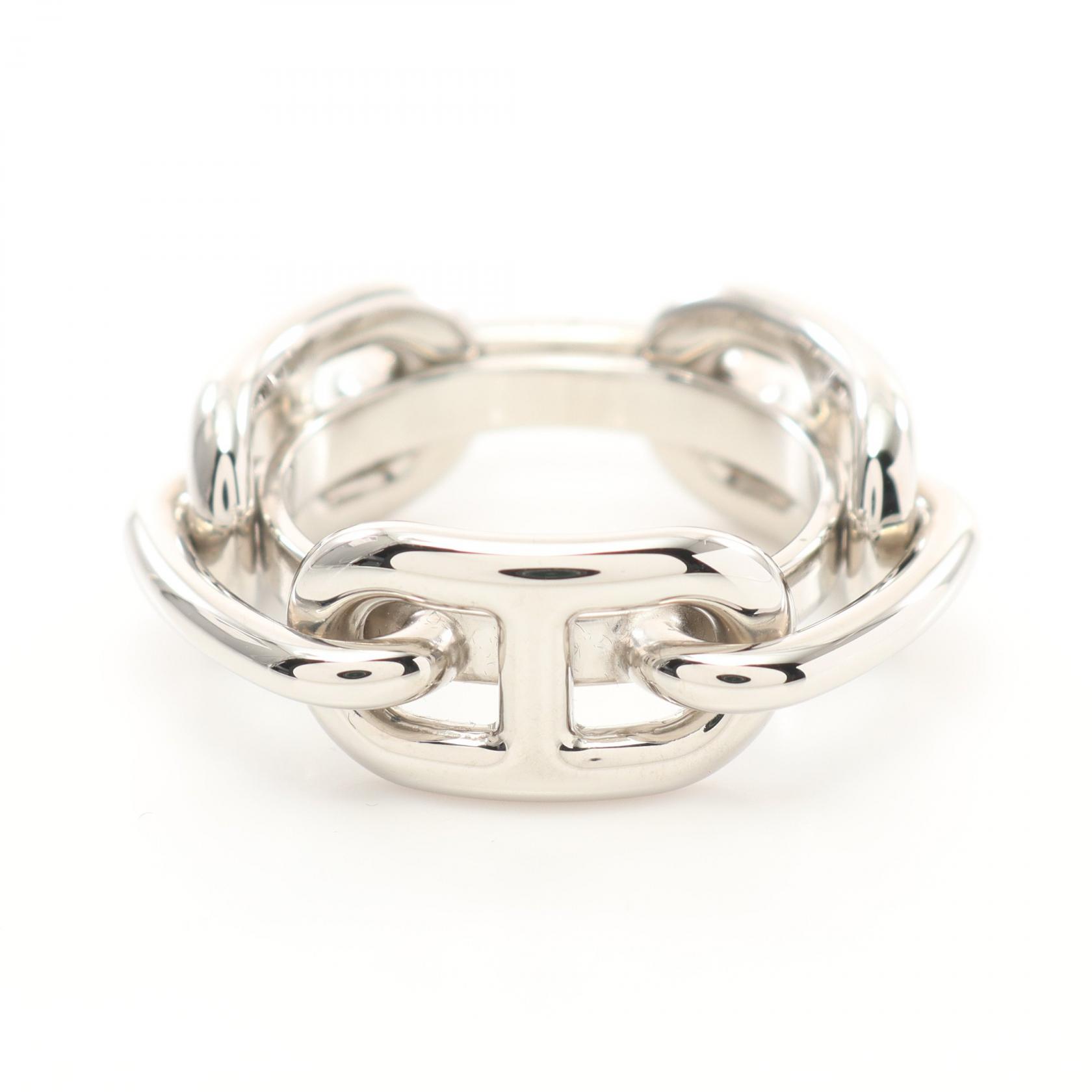 エルメス HERMES シェーヌダンクル スカーフリング アクセサリー メタル シルバー系 【中古】