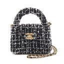 シャネル CHANEL マトラッセ ショルダーバッグ バッグ ファブリック スパンコール ブラック系 / ホワイト系 AP3435 【中古】