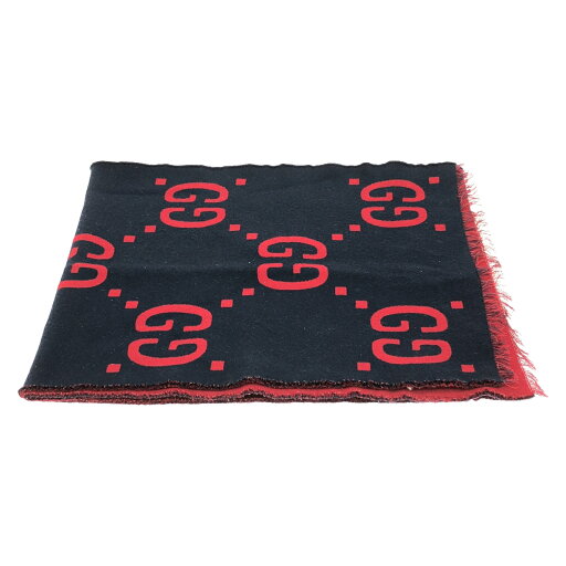 グッチ GUCCI GG柄 ネイビーマフラー マフラー 衣料品 ウール ネイビー系 495592 【中古】 グッチ GUCCI GG柄 ネイビーマフラー マフラー 衣料品 ウール ネイビー系 495592 【中古】