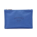 エルメス HERMES ヨッティングPM ポーチ バッグ キャンバス ブルー系 【中古】