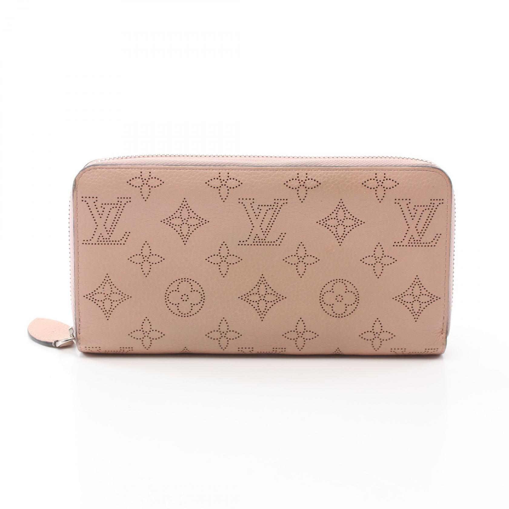 ルイ・ヴィトン LOUIS VUITTON ジッピーウォレット マヒナ マグノリア ラウンド長財布 財布 レザー ピンク系 M61868 【中古】