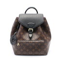ルイ・ヴィトン LOUIS VUITTON モンスリ NM PM リュックサック バックパック バッグ PVCコーティングキャンバス レザー モノグラム ブラウ...