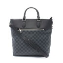 ルイ・ヴィトン LOUIS VUITTON ニューポート トートバッグ バッグ PVCコーティングキャンバス レザー ダミエ・コバルト ネイビー系 / ブラック...