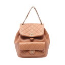 シャネル CHANEL マトラッセ リュックサック バックパック バッグ レザー ブラウン系 AS2908 【中古】