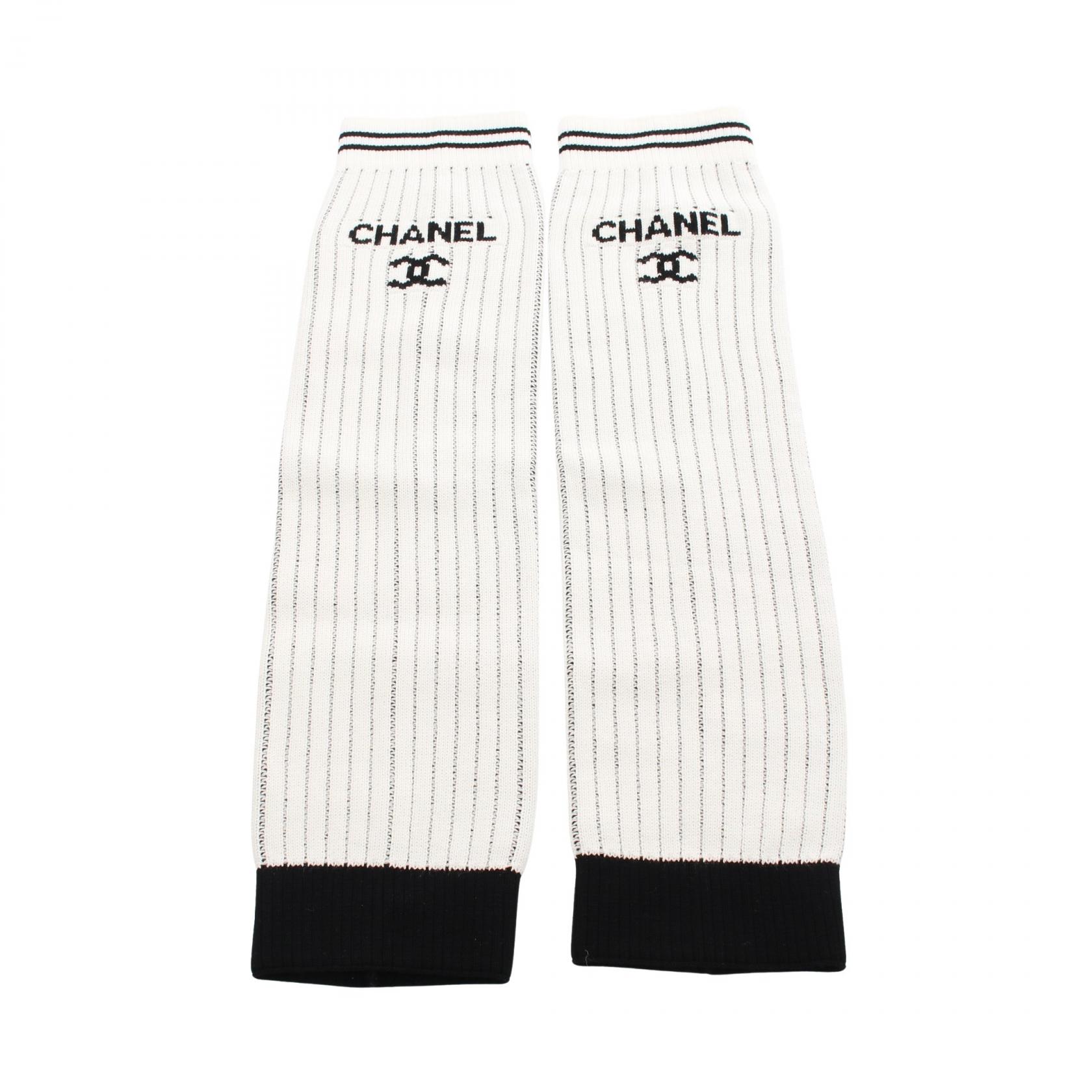 シャネル CHANEL ゲートル ココマーク アクセサリー レーヨン / ポリエステル ホワイト系 / ブラック系 AA9804B15518 【中古】