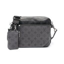 ルイ・ヴィトン LOUIS VUITTON トリオ メッセンジャー モノグラム エクリプス ショルダーバッグ バッグ PVCコーティングキャンバス レザー ブラ...