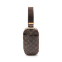 ルイ・ヴィトン LOUIS VUITTON ポシェットガンジュ モノグラム ウエストバッグ ボディバッグ バッグ PVCコーティングキャンバス レザー ブラウン...