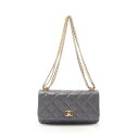 シャネル CHANEL マトラッセ ショルダーバッグ バッグ ラムスキン(羊革) グレー系 【中古】