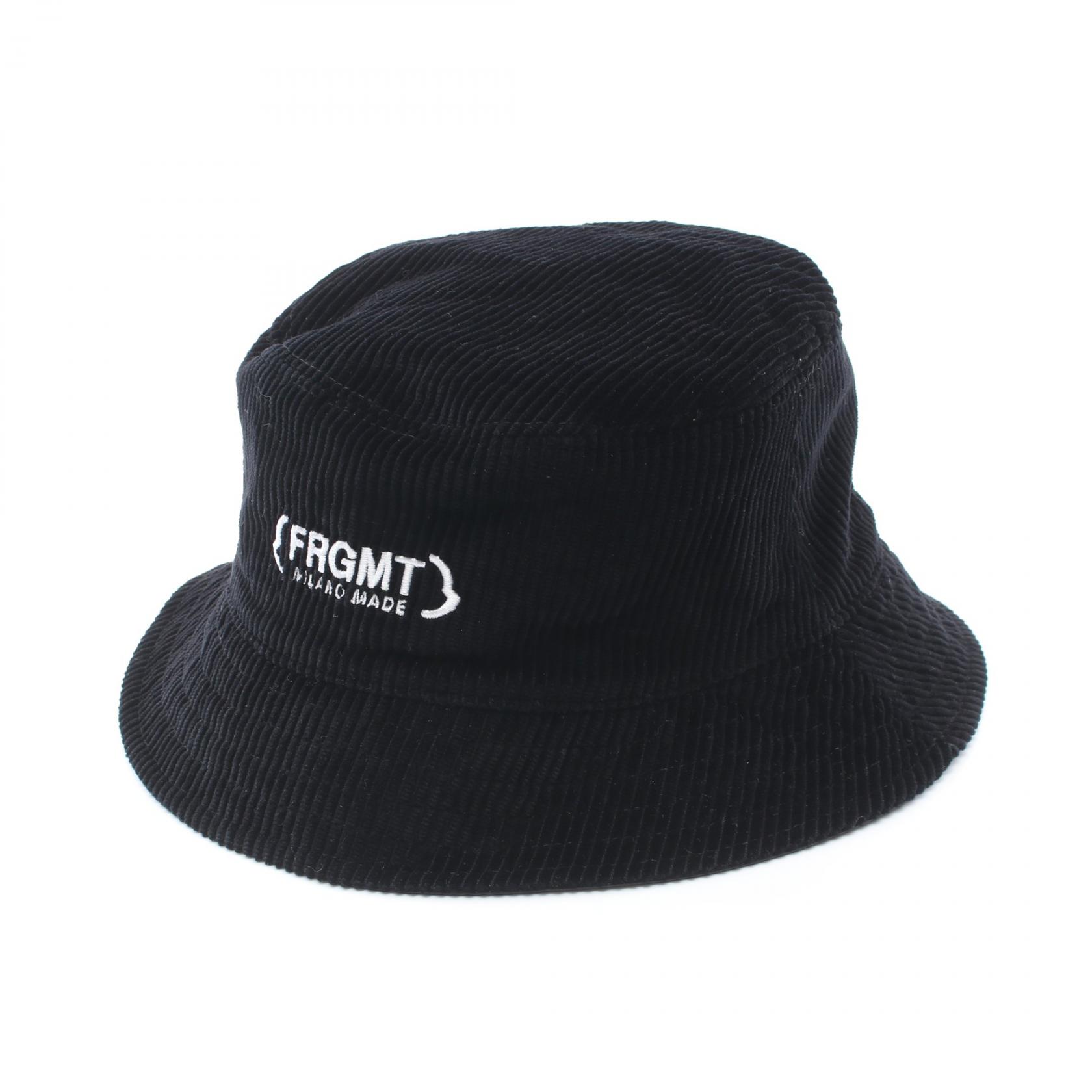 モンクレール MONCLER GENIUS 7 FRAGMENT HIROSHI FUJIWARA ハット 帽子 ナイロン コーデュロイ ブラック系 3B00006 【中古】
