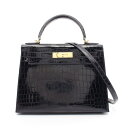 エルメス HERMES ケリー28 ブルーマリン ハンドバッグ バッグ 二ロティカスリセ ネイビー系 003305CC 【中古】