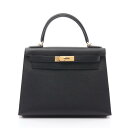エルメス HERMES ケリー28 ハンドバッグ バッグ ヴォーエプソン ヴォーエプソン ブラック系 【中古】