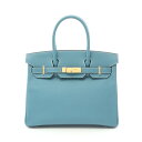 エルメス HERMES バーキン30 ニューブルージーン ハンドバッグ バッグ トゴ トゴ ブルー系 030520CK 【中古】