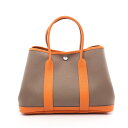 エルメス HERMES ガーデンパーティTPM トートバッグ バッグ トワルオフィシエ / ネゴンダ トワルオフィシエ ベージュ系 / オレンジ系 【中古】