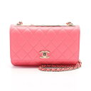 シャネル CHANEL マトラッセ ショルダーバッグ バッグ レザー ピンク系 AP0250 【中古】