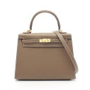 エルメス HERMES ケリー25 ハンドバッグ バッグ ヴォーエプソン ヴォーエプソン ベージュ系 【中古】