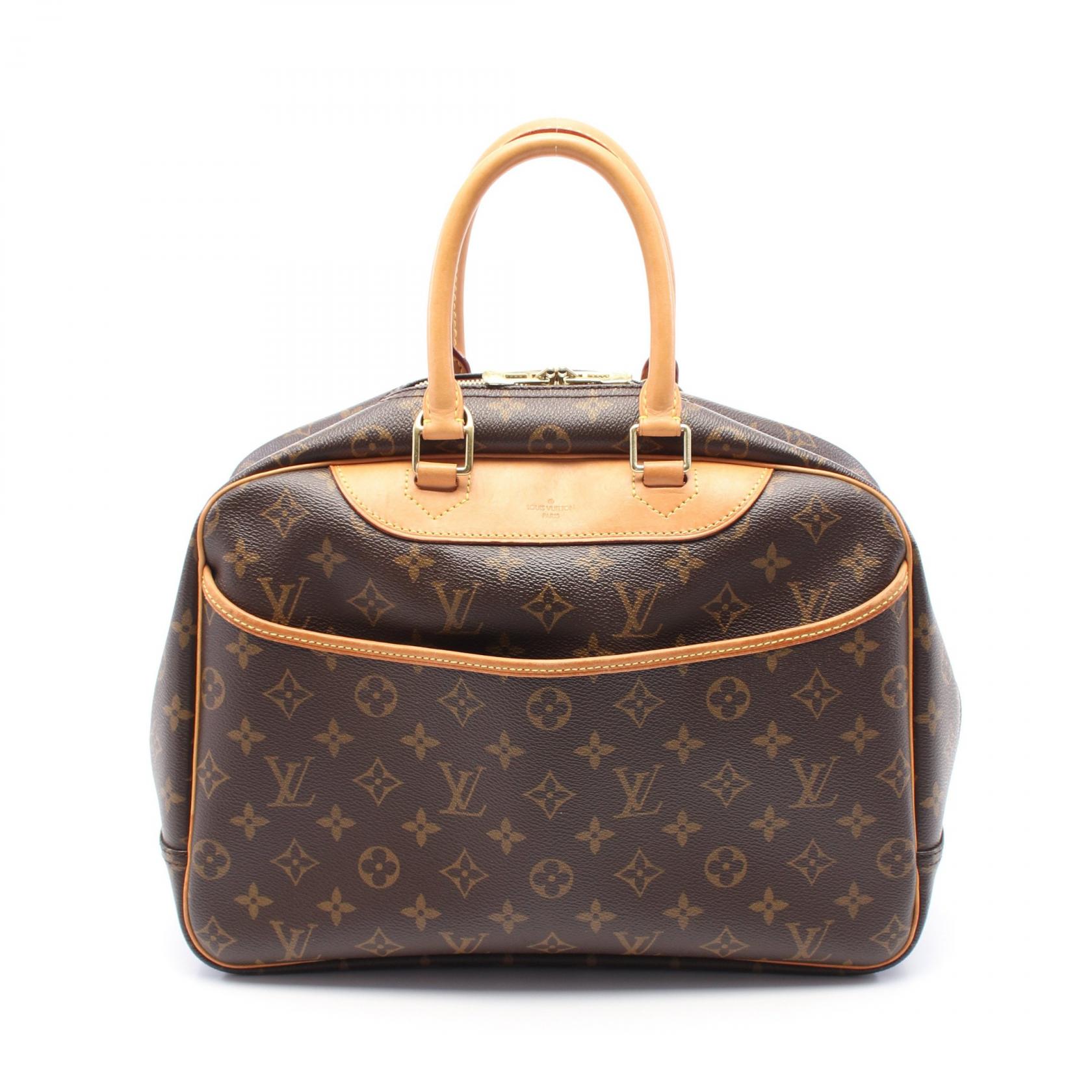 ルイ・ヴィトン LOUIS VUITTON ドーヴィル ボーリングヴァニティ ハンドバッグ バッグ PVCコーティングキャンバス レザー モノグラム ブラウン系 M47270 【中古】(4)