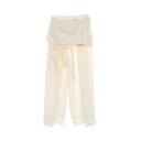 ロエベ LOEWE PAULA'S IBIZA パウラズ イビザ パンツ 衣料品 ボトムス シルク ホワイト系 【中古】