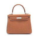 エルメス HERMES ケリー25 ハンドバッグ バッグ トゴ トゴ ブラウン系 044624CK 【中古】