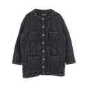 シャネル CHANEL ココマークボタン ノーカラージャケット 衣料品 アウター ナイロン ブラック系 P60016V45660 【中古】