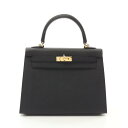 エルメス HERMES ケリー25 ハンドバッグ バッグ ヴォーエプソン ヴォーエプソン ブラック系 038416CC 【中古】