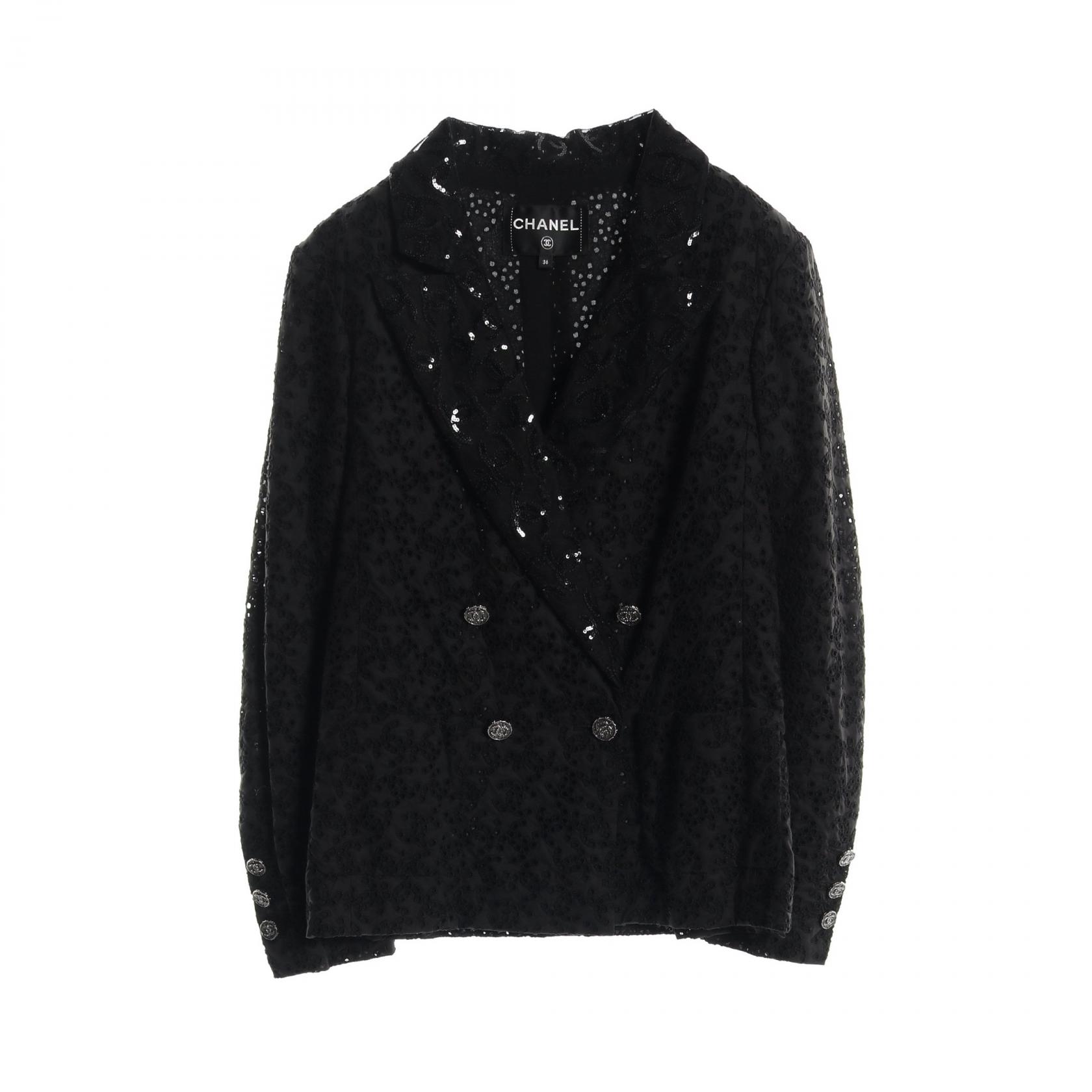 シャネル CHANEL ココマーク アイレット 衣料品 アウター コットン / ポリエステル ブラック系 P70098V60024 【中古】