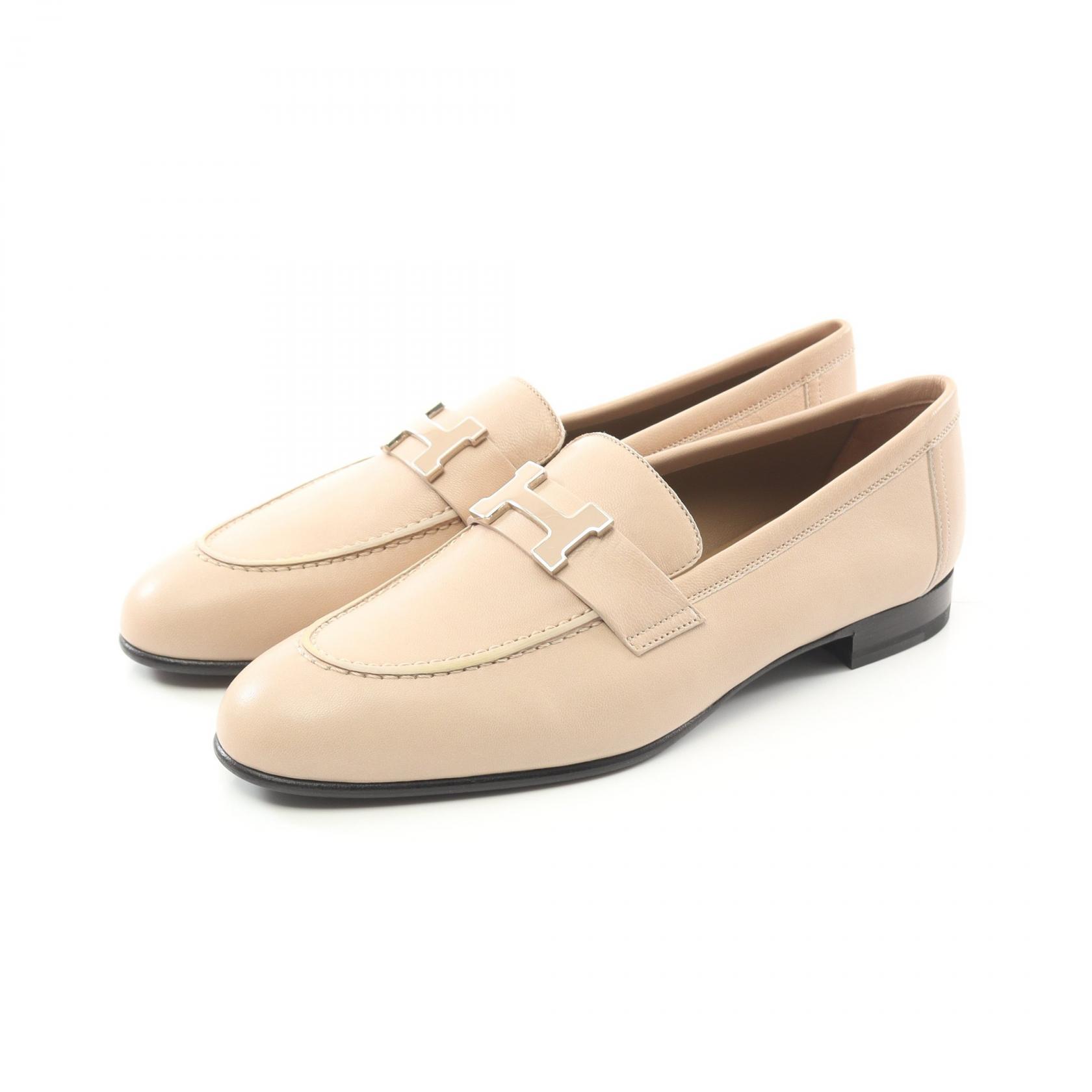 エルメス HERMES モカシンパリ ローファー 靴 レザー ベージュ系 【中古】