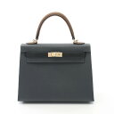 エルメス HERMES ケリー25 トリコロール ハンドバッグ バッグ ヴォーエプソン ヴォーエプソン グレー系 / ブラウン系 / ブラック系 【中古】