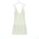 シャネル CHANEL ココマークパールボタン ワンピース 衣料品 トップス コットン レーヨン グリーン系 P43879K04503 【中古】