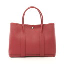 エルメス HERMES ガーデンパーティPM トートバッグ バッグ レザー ヴァッシュカントリー ヴァッシュカントリー レッド系 【中古】