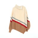 サカイ Sacai ニット 衣料品 トップス ウール ナイロン ホワイト系 / ブラウン系 / マルチカラー 19-04632 【中古】