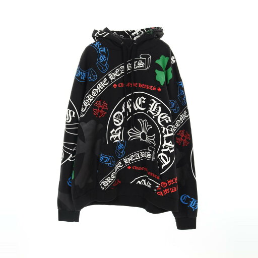 クロムハーツ CHROME HEARTS STENCIL HOODIE パーカー 衣料品 トップス コットン ブラック系 / マルチカラー 【中古】 クロムハーツ CHROME HEARTS STENCIL HOODIE パーカー 衣料品 トップス コットン ブラック系 / マルチカラー 【中古】