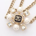 シャネル CHANEL ココマーク チョーカー アクセサリー GP(ゴールドメッキ) フェイクパール / ラインストーン ゴールド系 / ホワイト系 / クリア...