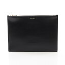 イヴ・サンローラン YVES SAINT LAURENT セカンドバッグ クラッチバッグ バッグ レザー ブラック系 635099 【中古】