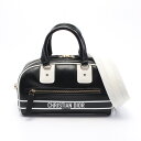 ディオール Dior VIBE ヴァイブ スモール ボウリングバッグ ハンドバッグ バッグ レザー ブラック系 / ホワイト系 M6209OOBR 【中古】