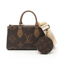 ルイ・ヴィトン LOUIS VUITTON オンザゴー EW モノグラムジャイアント モノグラムリバース ハンドバッグ バッグ PVCコーティングキャンバス ブラウン系 M46653 【中古】