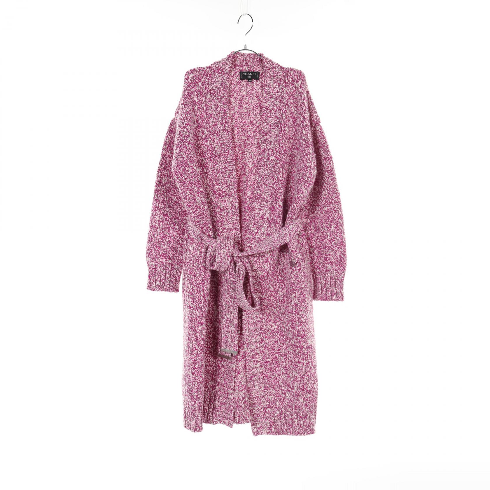 シャネル CHANEL カーディガン 衣料品 トップス カシミヤ パープル系 / ホワイト系 P59844K07799 【中古】